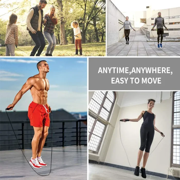 Adjustable Rapid Speed Jump Rope Steel Wire Skipping Rope Exercise Jumping Rope Fitness Workout Training Home Sport Equipment - Image 19