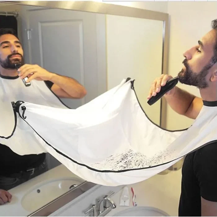 Male Shaving Apron Beard Catcher Care Apron for Shaved Apron Hair Shaving Cloth with Suction Cup Man Clean Apron - Image 2