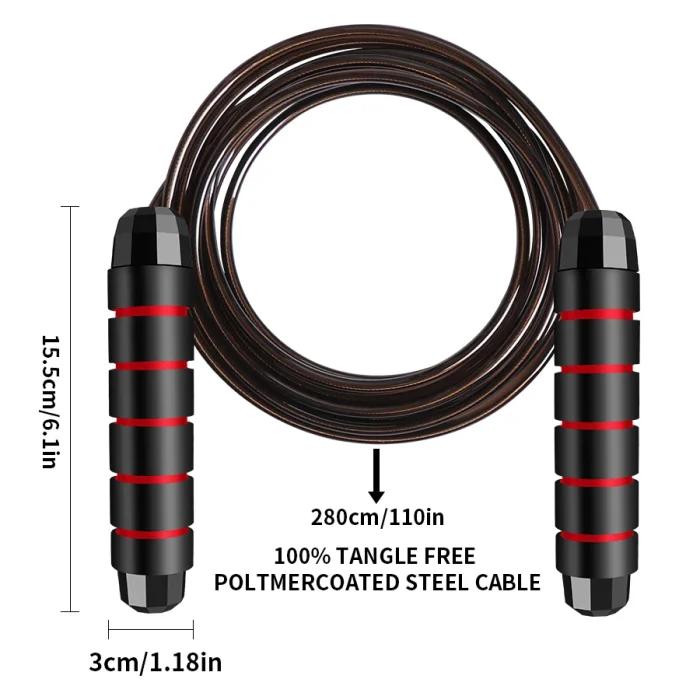 Adjustable Rapid Speed Jump Rope Steel Wire Skipping Rope Exercise Jumping Rope Fitness Workout Training Home Sport Equipment - Image 12