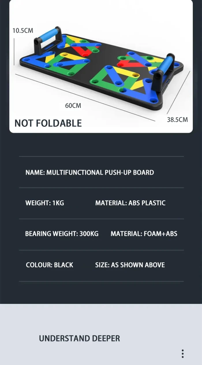 Push-up Board Set Portable Multifunctional Push-up Bar Foldable Fitness Equipment For Chest Abdomen Arms/Back Training - Image 23