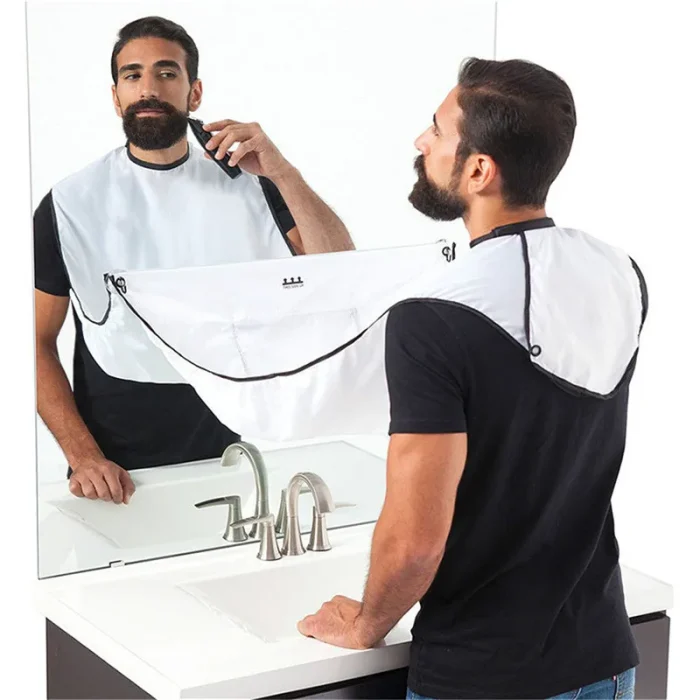 Male Shaving Apron Beard Catcher Care Apron for Shaved Apron Hair Shaving Cloth with Suction Cup Man Clean Apron - Image 3
