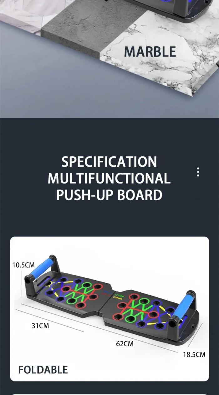 Push-up Board Set Portable Multifunctional Push-up Bar Foldable Fitness Equipment For Chest Abdomen Arms/Back Training - Image 22