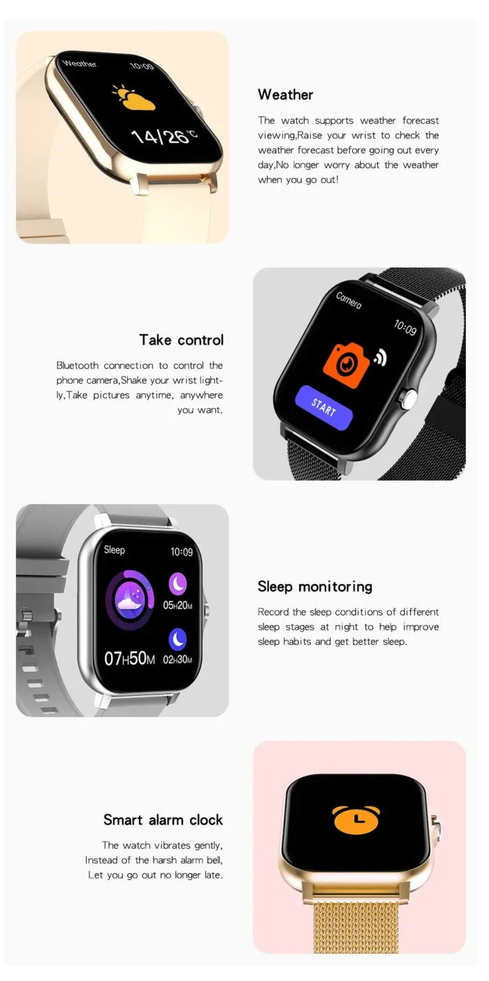 2024 Smart Watch Android Phone 1.44'' Inch Color Screen Bluetooth Call Blood Oxygen/Pressure Monitoring Smart Watch Women Men - Image 17