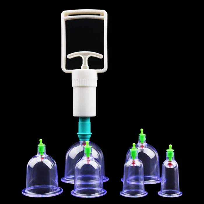 6Pcs Vacuum Cupping Sets with Pumping Gun Suction Cups Back Massage Body Cup Detox Anti Cellulite Cans Healthy Care Jars - Image 7