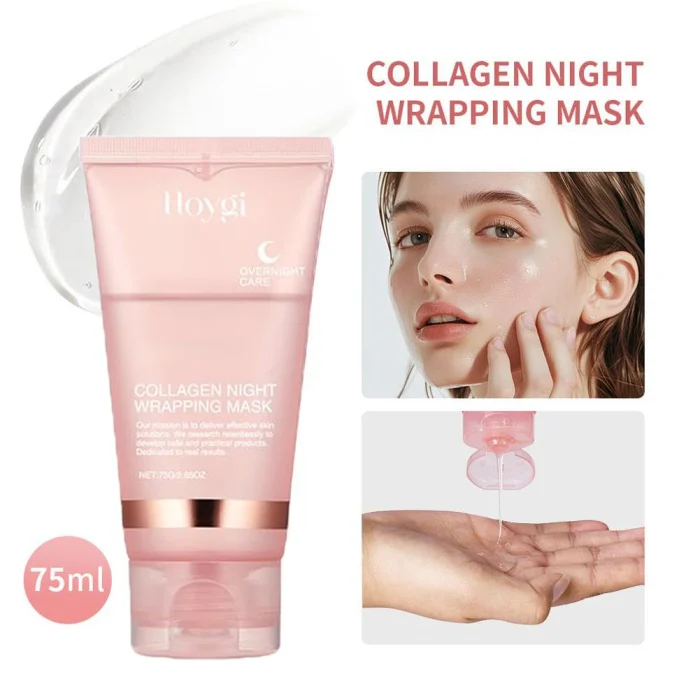 Collagen Tear-Off Mask Collagen Overnight Wrapping Mask Hydrating Moisturizing Hydrolyzed Collagen Mask Korean Skin Care - Image 10