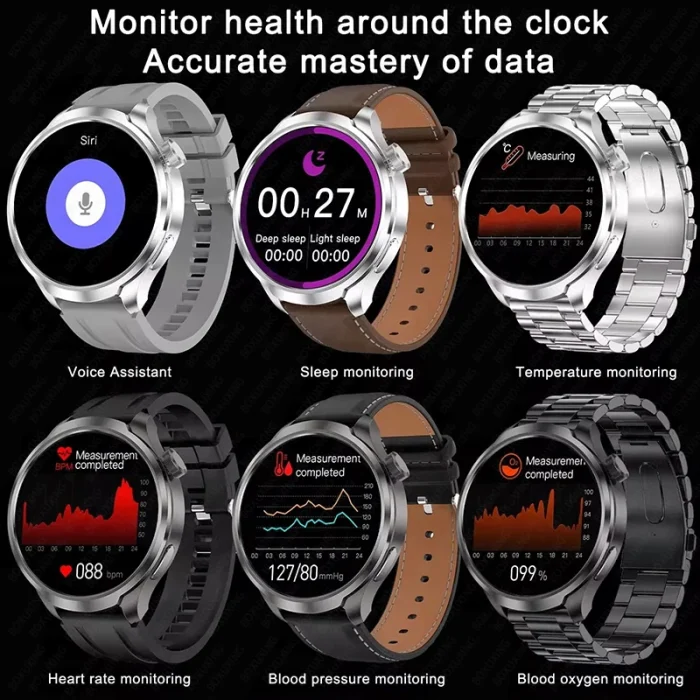New 1.85"AMOLED HD Smart Watch Men GPS Outdoor Sports Compass Waterproof Watches NFC Health Monitor Bluetooth Call Smartwatch - Image 6