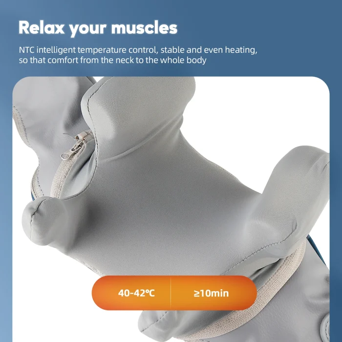 20W Wireless Trapezius Massager Neck And Shoulder Kneading Massager Neck And Back Massager Shawl Neck Cervical masajeador - Image 19
