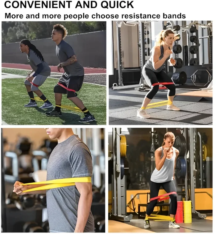 7Pcs Tpe Resistance Bands Fitness Set Rubber Loop Strength Training Workout Expander Yoga Gym Equipment Elastic Portable Pilates - Image 14