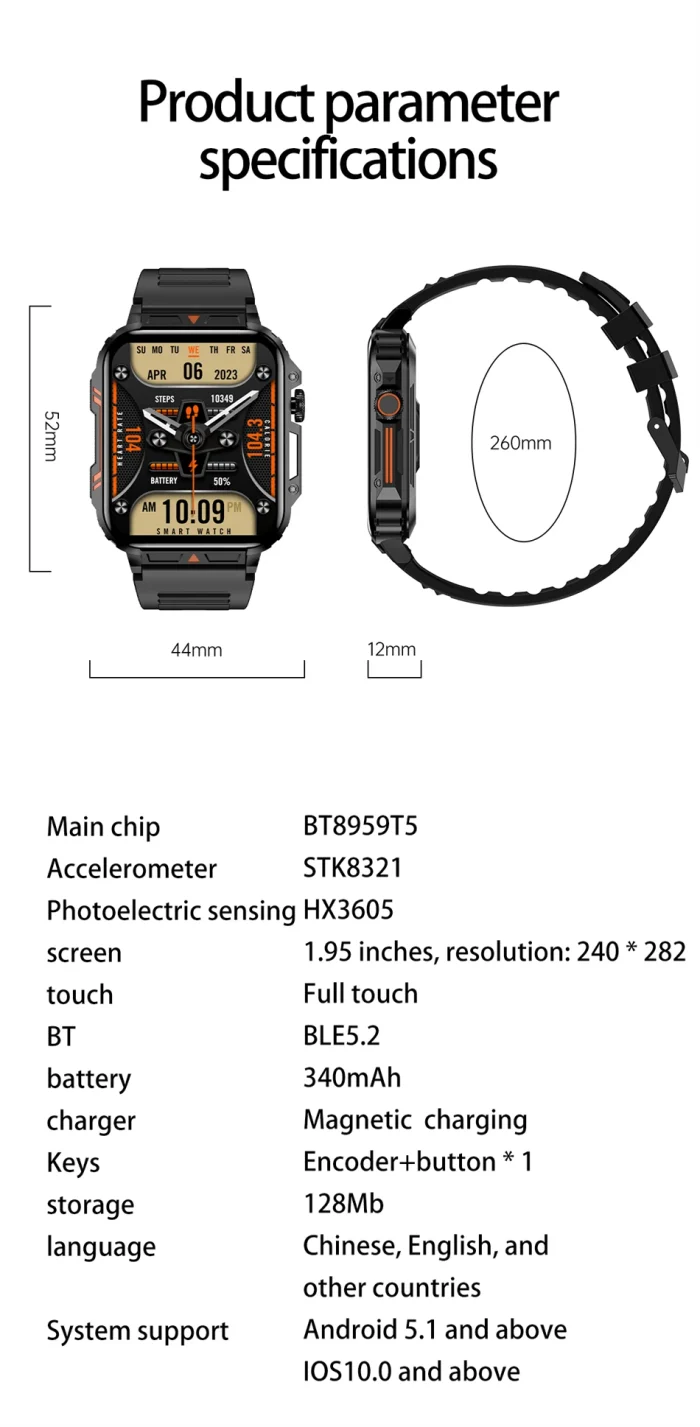 2024 New Smart Watch Men 1.95 Inches Bluetooth Call IP68 Waterproof Sport Mode Health monitoring Smartwatches For Huawei Xiaomi - Image 34