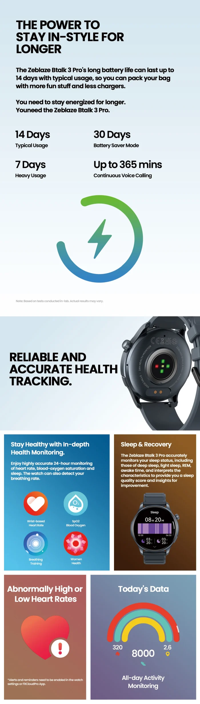 New Zeblaze Btalk 3 PRO 1.43" AMOLED Display Smart Watch Bluetooth Phone Callings Health and Fitness Tracking Smartwatch - Image 12