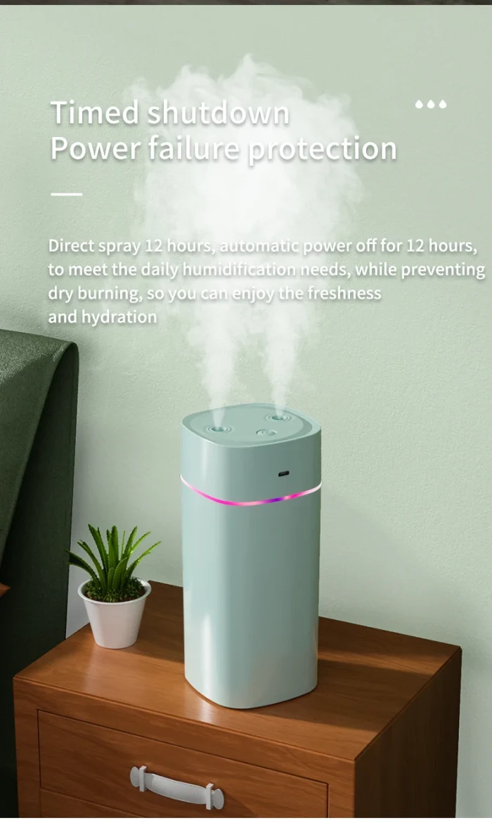 USB Air Humidifier Double Spray Port Essential Oil 600ml Aromatherapy Humificador Cool Mist Maker Fogger Purify for Home Office - Image 19