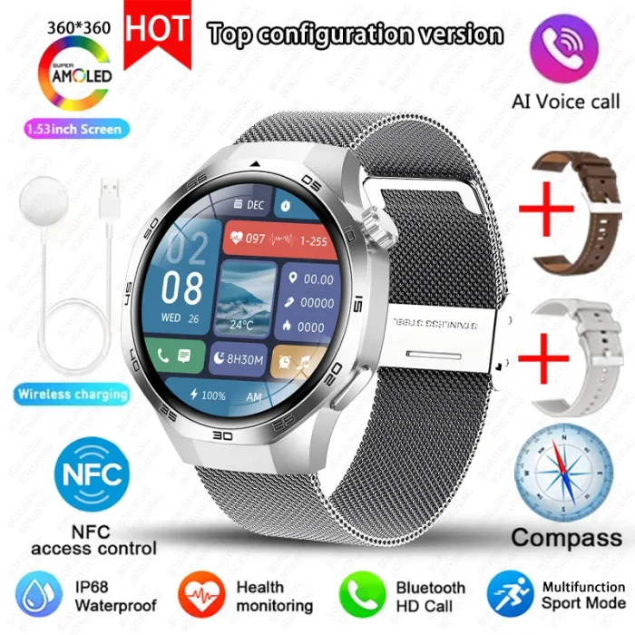 New For Huawei Watch GT5 Pro Smart Watch HD AMOLED Screen NFC GPS Tracker Bluetooth Call Health Waterproof Smartwatch Men Women - Image 14