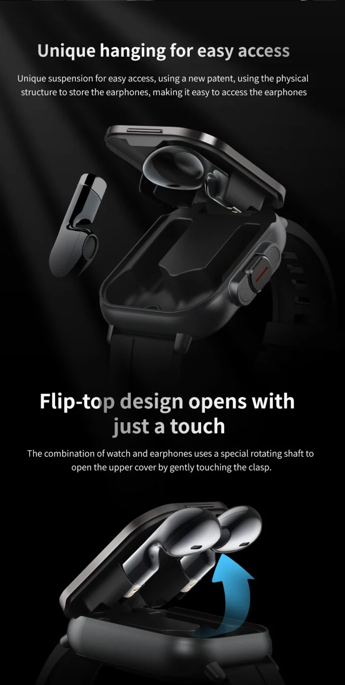 GPS Smart Watch TWS 2-in-1 Headset Bluetooth Call Heart Rate Blood Pressure Health Monitoring Headphones Play Music Smartwatch - Image 15
