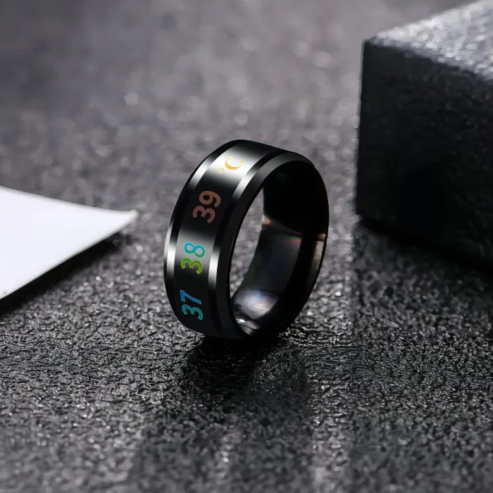 Temperature Ring Titanium Steel Mood Emotion Feeling Intelligent Temperature Sensitive Ring for Women Men Waterproof Jewelry - Image 12