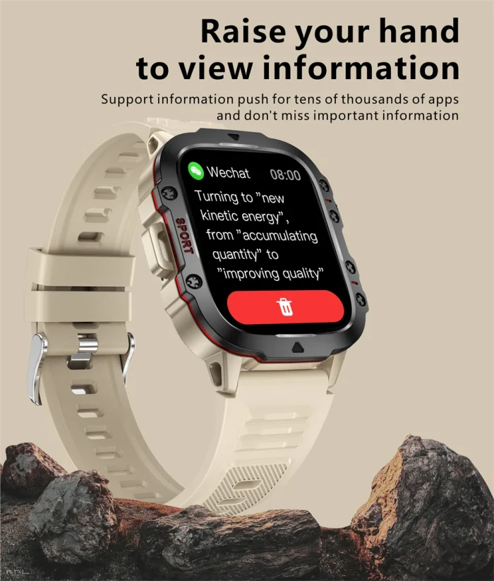 2024 New For Xiaomi Military Smart Watch Men IP68 5ATM Outdoor Sports Fitness Tracker Health Monitor 1.96" BT Call Smartwatch - Image 26