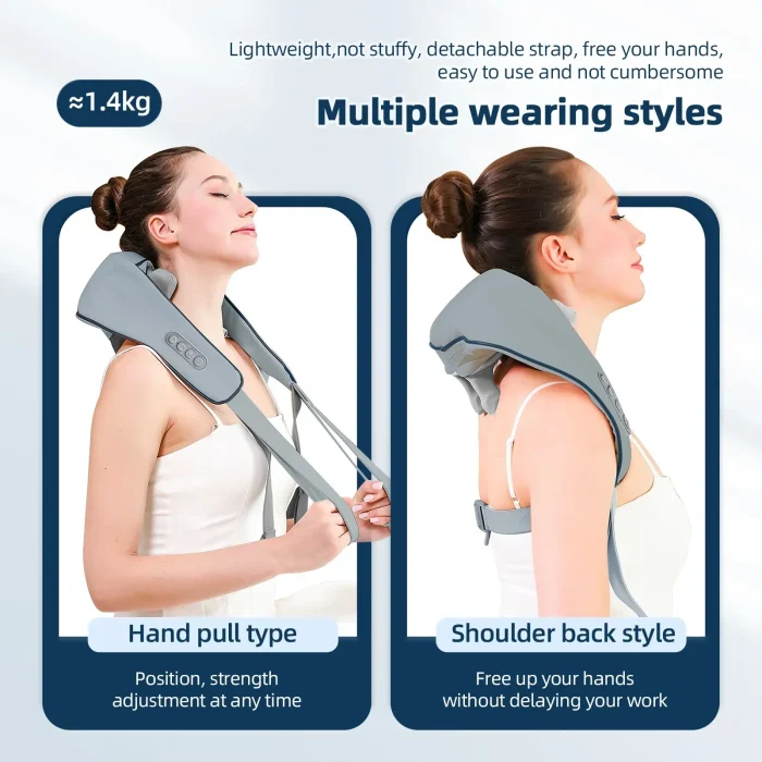 20W Wireless Trapezius Massager Neck And Shoulder Kneading Massager Neck And Back Massager Shawl Neck Cervical masajeador - Image 4