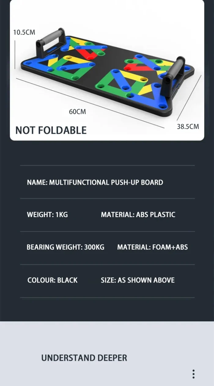 Portable Multifunctional Push-up Board Set With Handles Foldable Fitness Equipment For Chest Abdomen Arms And Back Training - Image 23