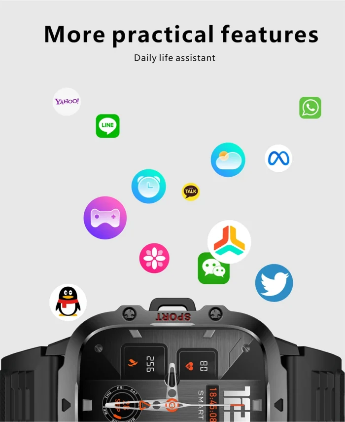 2024 New For Xiaomi Military Smart Watch Men IP68 5ATM Outdoor Sports Fitness Tracker Health Monitor 1.96" BT Call Smartwatch - Image 37