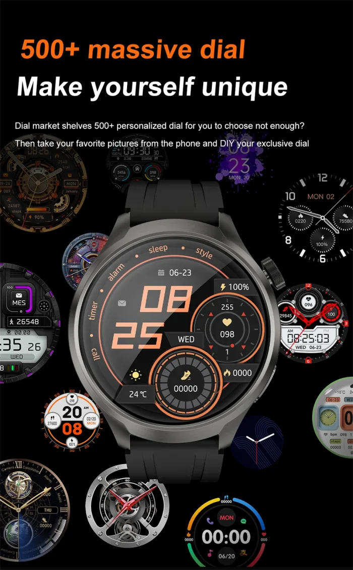 New 1.85"AMOLED HD Smart Watch Men GPS Outdoor Sports Compass Waterproof Watches NFC Health Monitor Bluetooth Call Smartwatch - Image 18