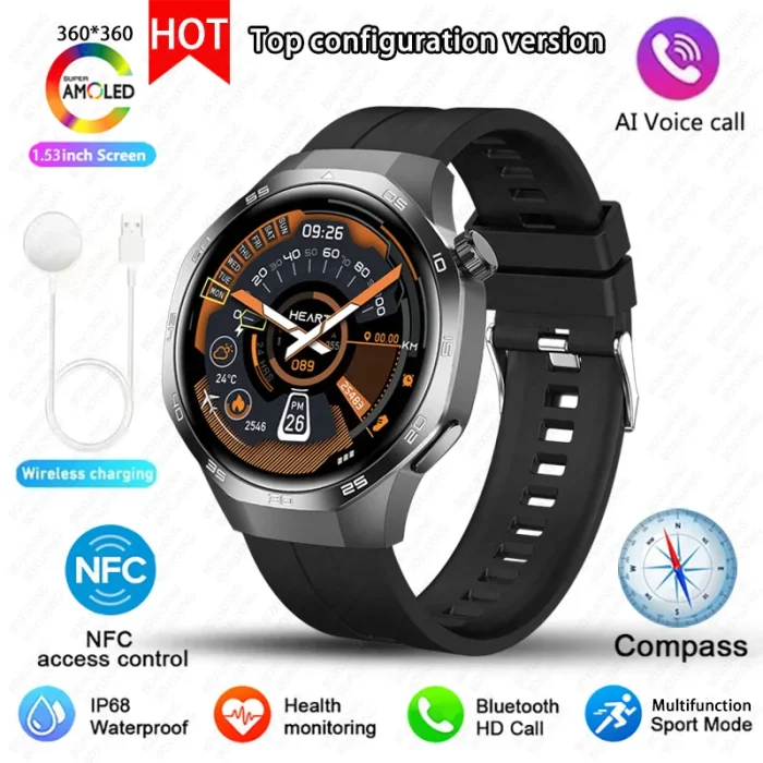 New For Huawei Watch GT5 Pro Smart Watch HD AMOLED Screen NFC GPS Tracker Bluetooth Call Health Waterproof Smartwatch Men Women - Image 17