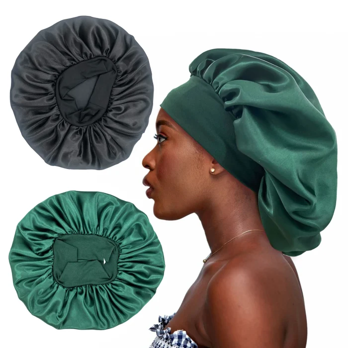 1pc Big Bonnets for Women Hair Care Large Satin Bonnet Silk Bonnet Hair Wrap for Sleeping Sleep Cap With Elastic Soft Band - Image 13