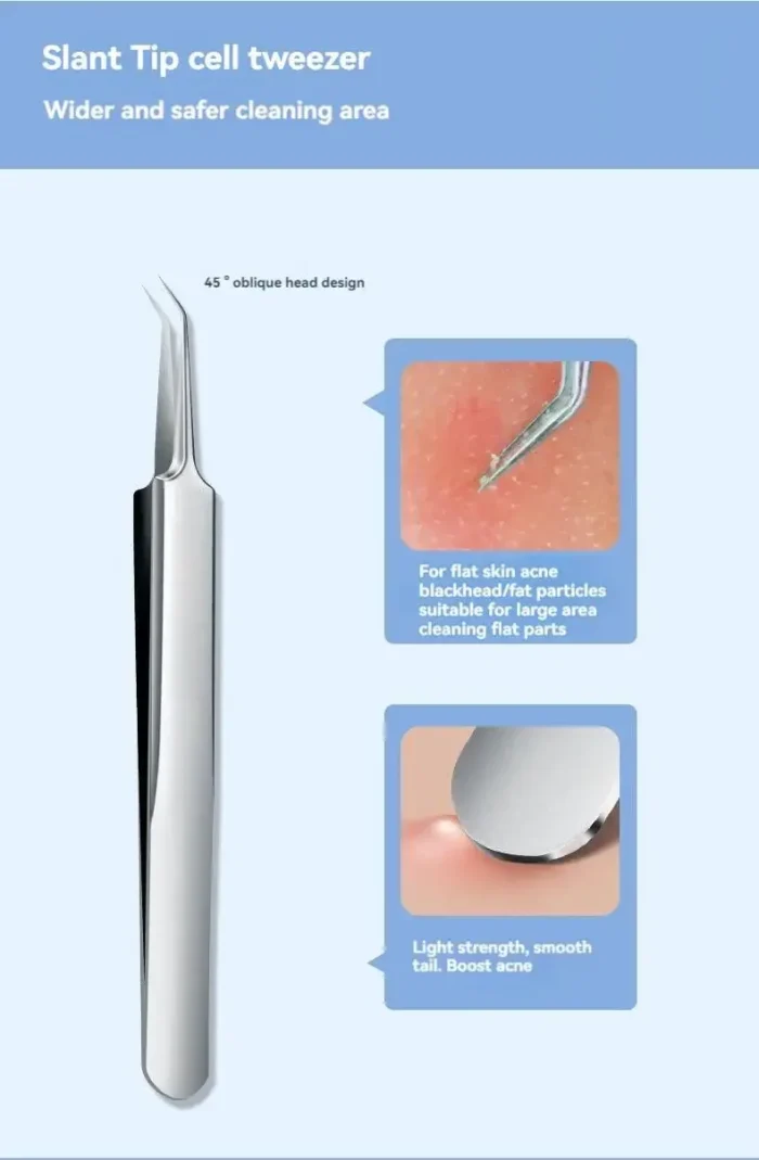 11Pcs Ingrown Hair Tweezers Acne Blackhead Removal Needles Black Dots Cleaner Pore Cleaner Deep Cleansing Face Skin Care Tools - Image 13