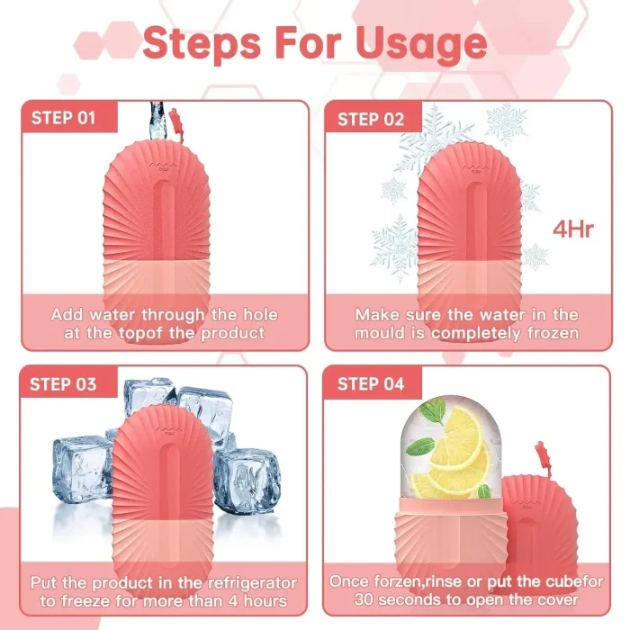 Ice Facial Roller Skin Care Beauty Lifting Contouring Tools Ice Cube Trays Ice Globe Balls Face Massager Skin Care Tool - Image 3