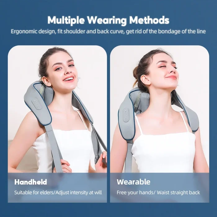 20W Wireless Trapezius Massager Neck And Shoulder Kneading Massager Neck And Back Massager Shawl Neck Cervical masajeador - Image 20