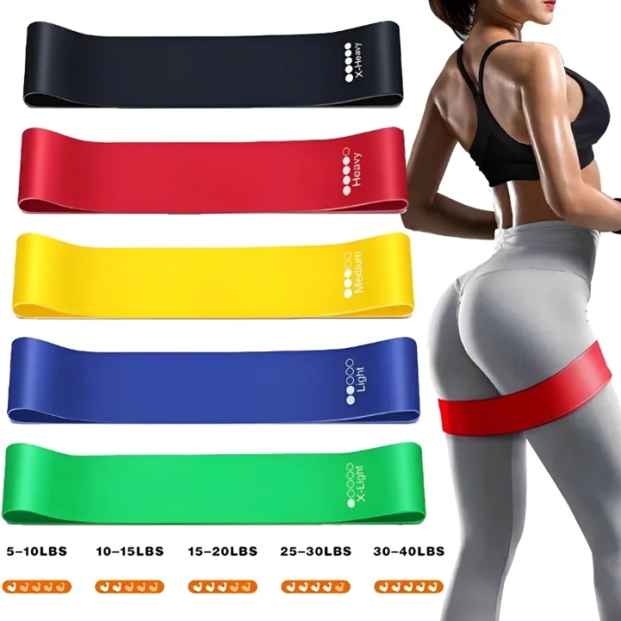 7Pcs Tpe Resistance Bands Fitness Set Rubber Loop Strength Training Workout Expander Yoga Gym Equipment Elastic Portable Pilates - Image 11