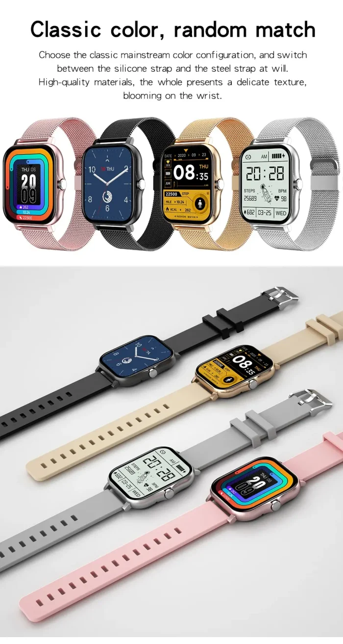 2024 Smart Watch Android Phone 1.44'' Inch Color Screen Bluetooth Call Blood Oxygen/Pressure Monitoring Smart Watch Women Men - Image 20
