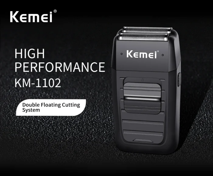 Kemei Rechargeable Cordless Shaver for Men Twin Blade Reciprocating Beard Razor Face Care Multifunction Strong Trimmer KM-1102 - Image 9
