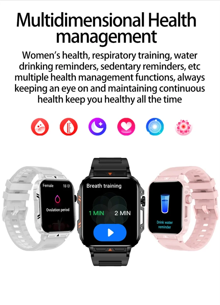 2024 New Smart Watch Men 1.95 Inches Bluetooth Call IP68 Waterproof Sport Mode Health monitoring Smartwatches For Huawei Xiaomi - Image 25