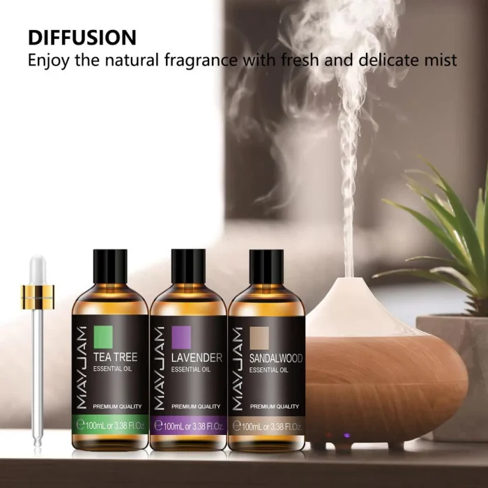 100ml Essential Oils For Humidifier Aromatic Diffuser Lavender Eucalyptus Rose Ginger Lemongrass Fragrance Oil Making Candles - Image 2