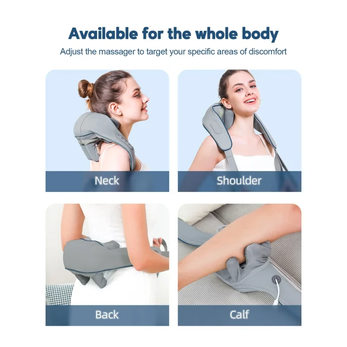 20W Wireless Trapezius Massager Neck And Shoulder Kneading Massager Neck And Back Massager Shawl Neck Cervical masajeador - Image 21