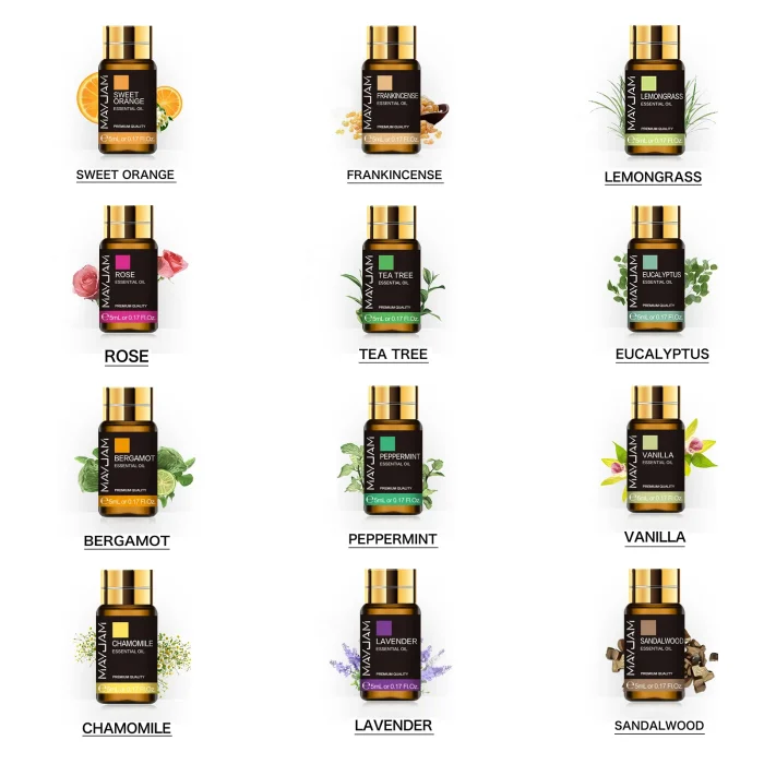 MAYJAM Pure Natural Essential Oils 20pcs Kits Gift Box Sandalwood Lemongrass Lavender Bergamot Eucalyptus Rosemary For Diffuser - Image 8
