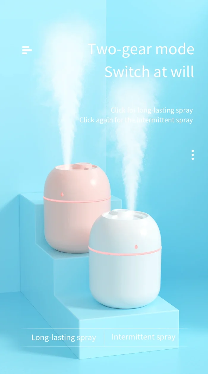 Portable USB Ultrasonic Air Mini Humidifier Essential Oil Diffuser Car Purifier Aroma Anion Mist Maker with LED Lamp Lighting - Image 19