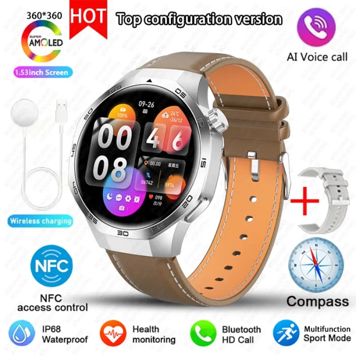 New For Huawei Watch GT5 Pro Smart Watch HD AMOLED Screen NFC GPS Tracker Bluetooth Call Health Waterproof Smartwatch Men Women - Image 10
