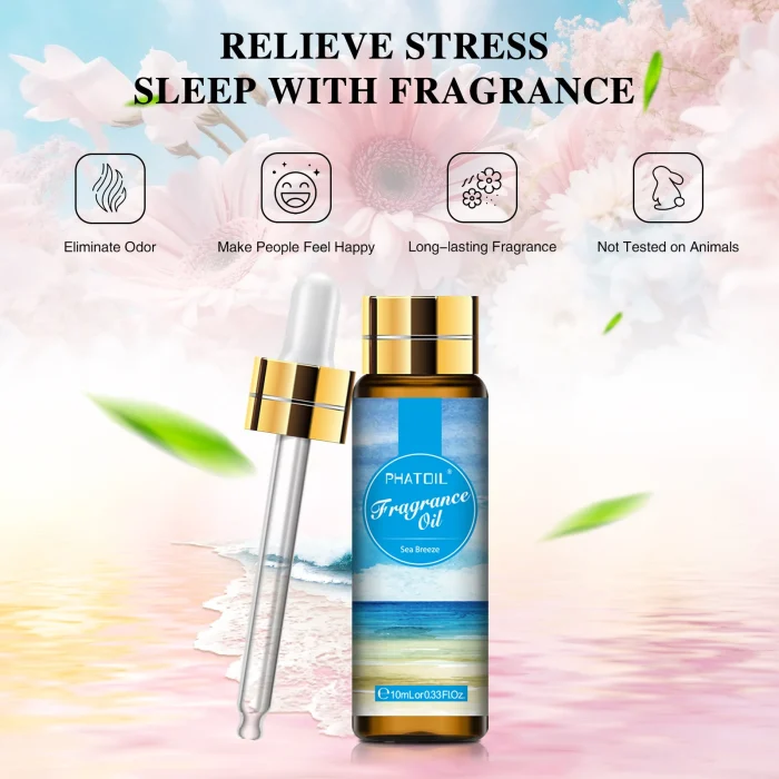 PHATOIL 10ml Fragrance Oil for Scented Candles Soap Making Diffuser Peach Angel Sea Breeze Coconut Vanilla Bubble Gum Strawberry - Image 3