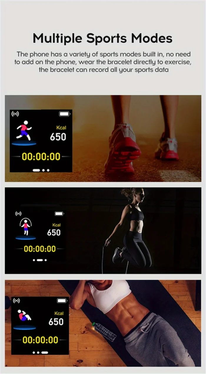 Smart Watches Weather Music Player Message Heart Rate Monitor Fitness Bracelet Men Gift Woman Smartwatch For IOS Android D13 116 - Image 5