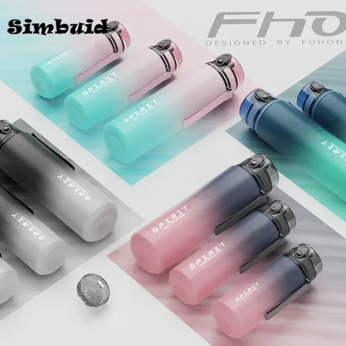 1 Liter Large Capacity Sports Water Bottle Leak Proof Colorful Plastic Cup Drinking Outdoor Travel Portable Gym Fitness Jugs - Image 14