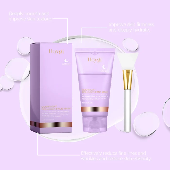 Collagen Overnight Wrapping Mask Fade Fine Lines Firming Deep Hydrating Replenishment Shrink Pores Brightening Korean Skin Care - Image 15