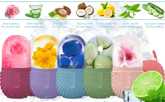 Ice Facial Roller Skin Care Beauty Lifting Contouring Tools Ice Cube Trays Ice Globe Balls Face Massager Skin Care Tool - Image 13