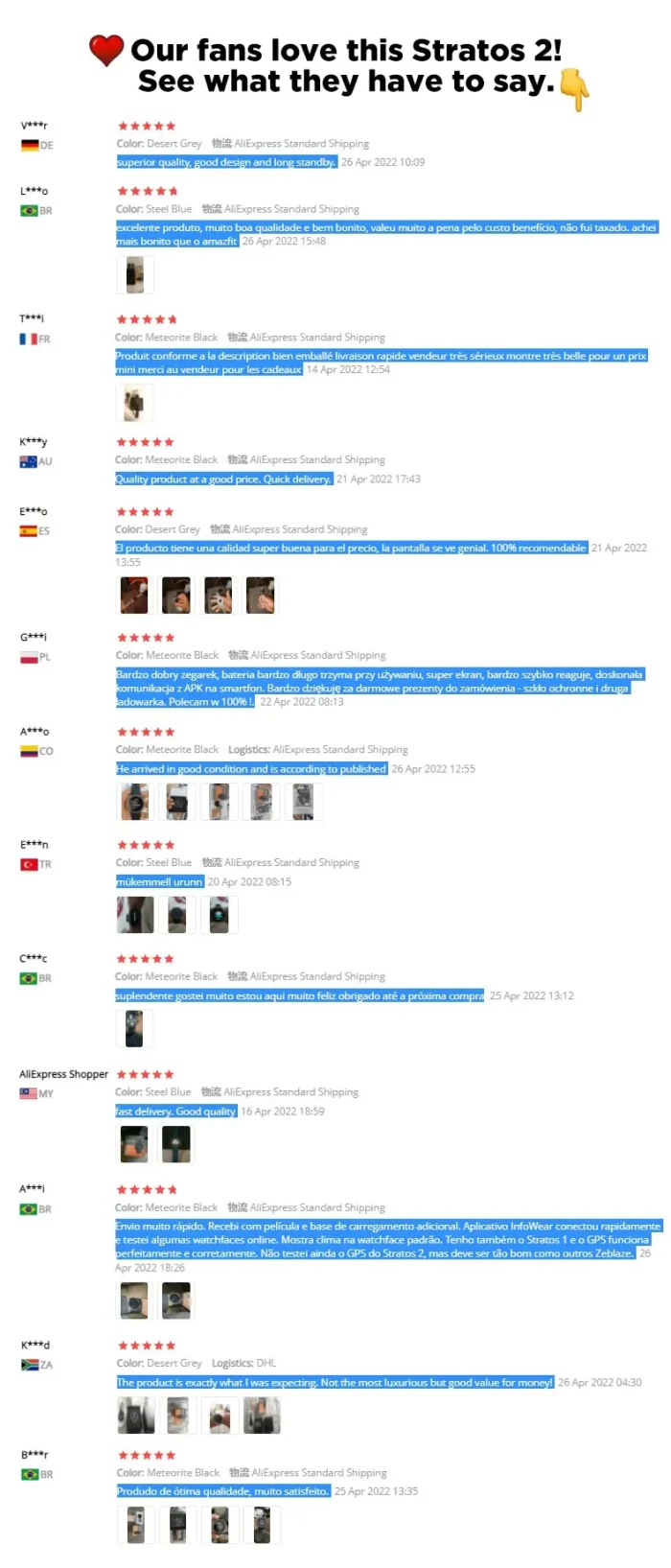 Zeblaze Stratos 2 GPS Smart Watch AMOLED Display 24h Health Monitor 5 ATM Long Battery Life Smartwatch for Men - Image 11
