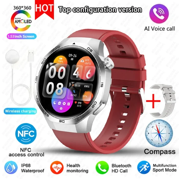 New For Huawei Watch GT5 Pro Smart Watch HD AMOLED Screen NFC GPS Tracker Bluetooth Call Health Waterproof Smartwatch Men Women - Image 8