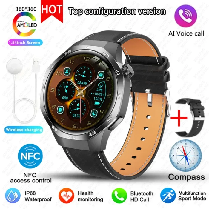 New For Huawei Watch GT5 Pro Smart Watch HD AMOLED Screen NFC GPS Tracker Bluetooth Call Health Waterproof Smartwatch Men Women - Image 11