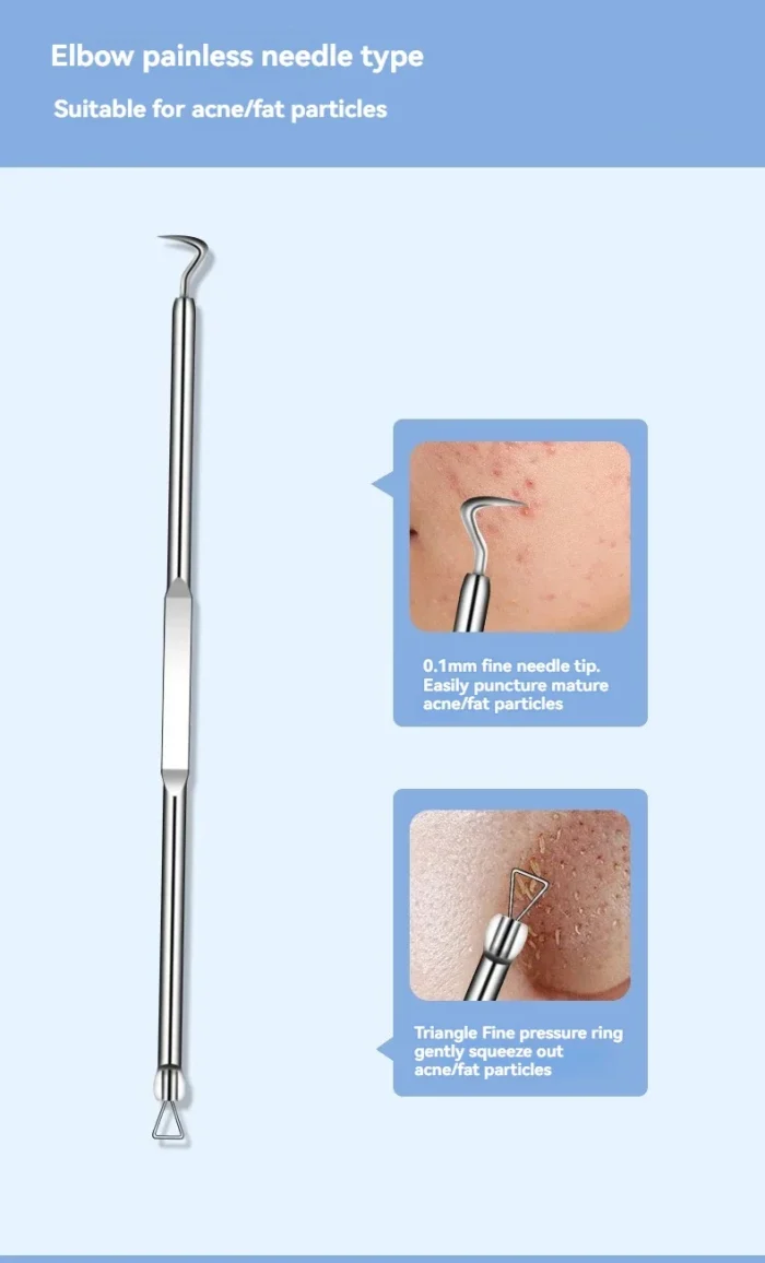 11Pcs Ingrown Hair Tweezers Acne Blackhead Removal Needles Black Dots Cleaner Pore Cleaner Deep Cleansing Face Skin Care Tools - Image 17