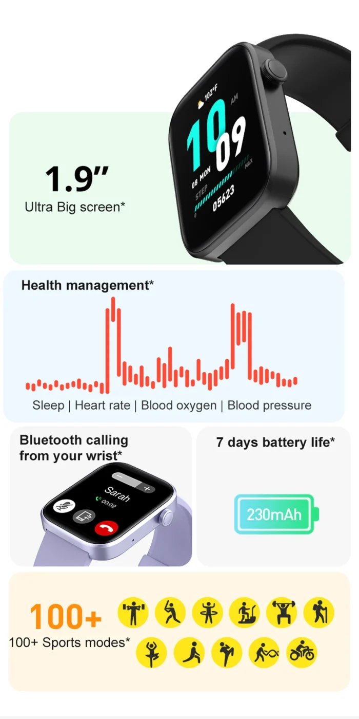 COLMI P71 Voice Calling Smartwatch Men Health Monitoring IP68 Waterproof Smart Notifications Voice Assistant Smart Watch Women - Image 12