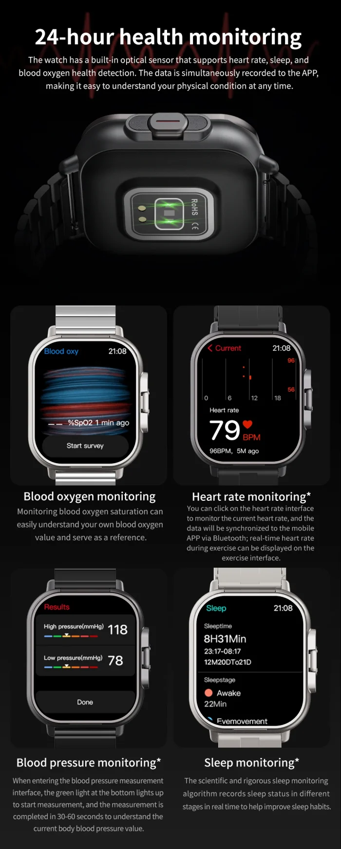 GPS Smart Watch TWS 2-in-1 Headset Bluetooth Call Heart Rate Blood Pressure Health Monitoring Headphones Play Music Smartwatch - Image 23