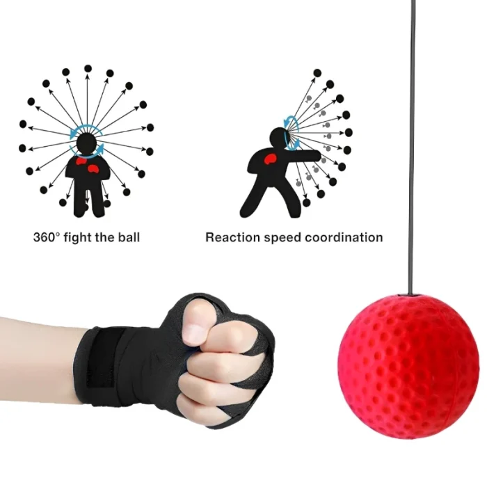 1Pcs MMA Boxing Speed Ball Head-Mounted Pu Punch Sanda Training Hand Eye Reaction Home Sandbag Fitness Equipment Gym Muay Thai - Image 5