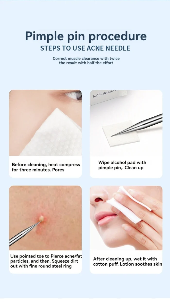 11Pcs Ingrown Hair Tweezers Acne Blackhead Removal Needles Black Dots Cleaner Pore Cleaner Deep Cleansing Face Skin Care Tools - Image 25